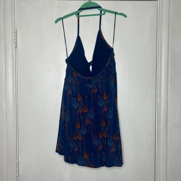 Free People Blue Daydream Peacock Feather Halter Dress Small. 2 for $30 - Picture 4 of 7